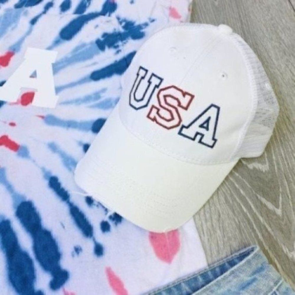 USA Distressed Hat - New